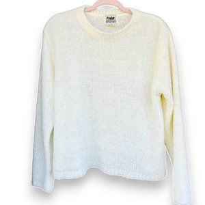 CLOSEOUT Vintage Northern Reflections Knit Pullover sweater Cream sparkles Sze M